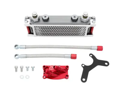 TB Oil Cooler Kit, Red Plate - Honda V2 Head