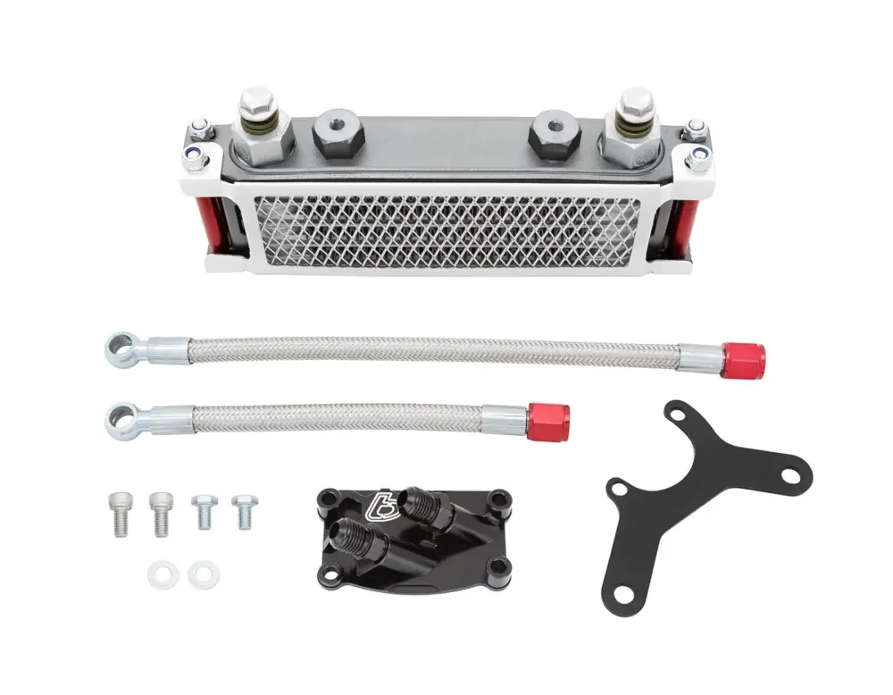 TB Oil Cooler Kit, Black Plate - Honda V2 head