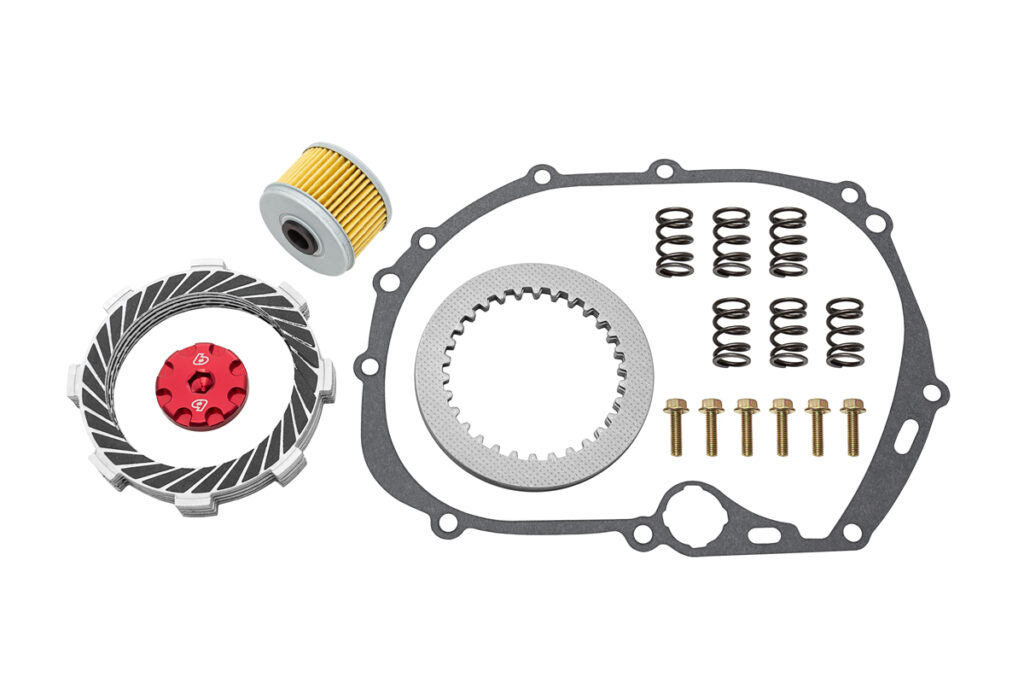 TB HD Clutch Plate Kit, Oil Filter & Oil Fill Cap, Red – KLX110