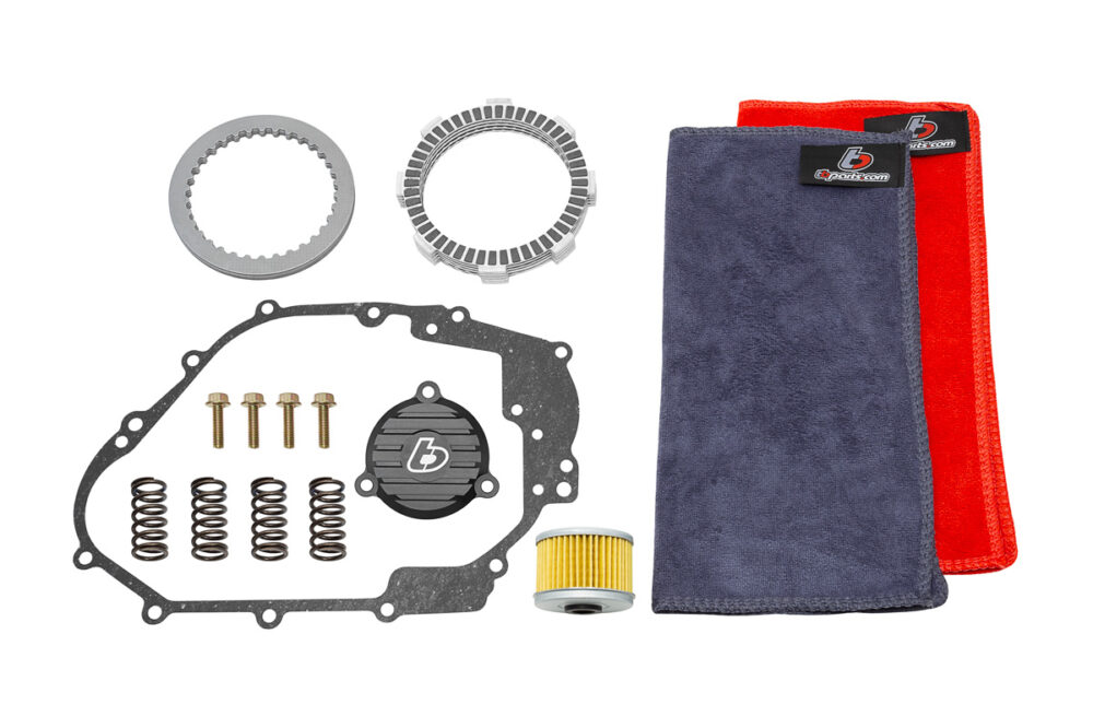 TB HD Clutch Kit & Billet Black Oil Cover - KLX140