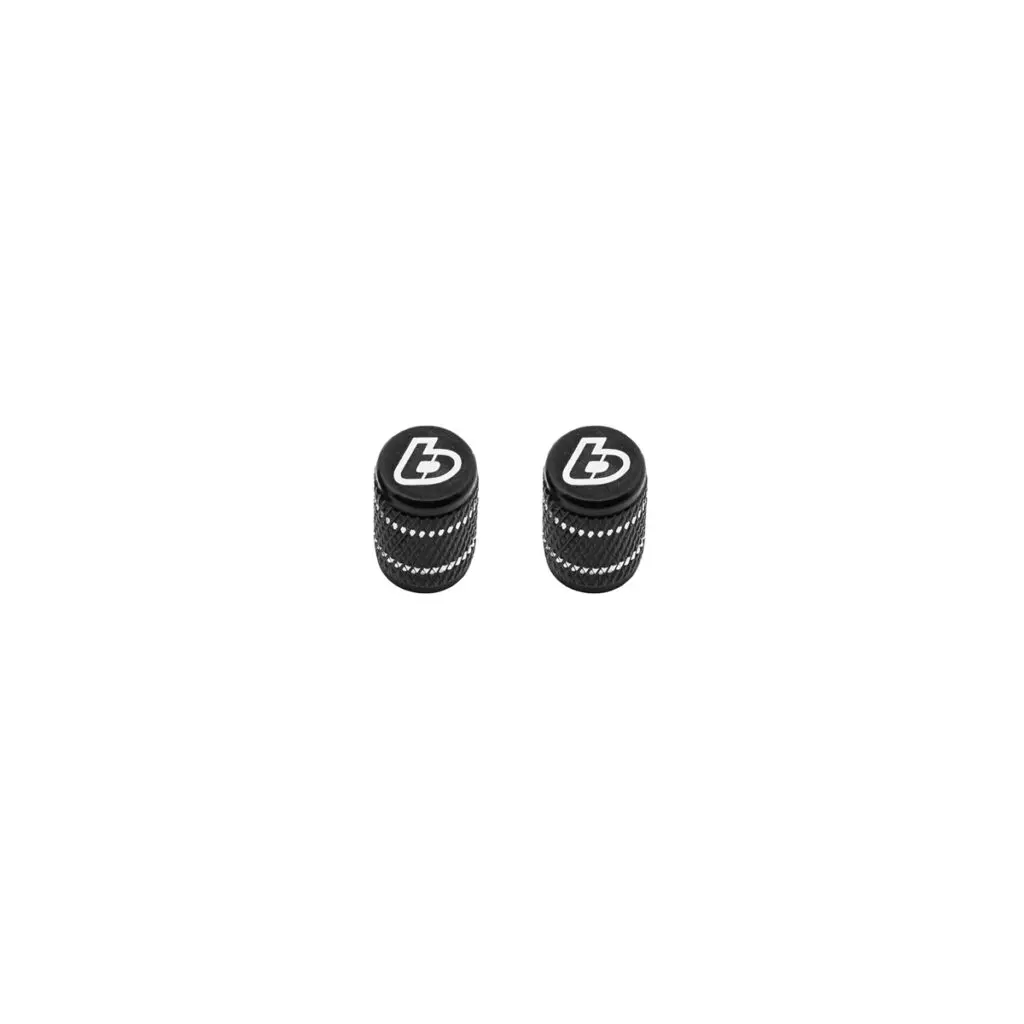 Valve Stem Cap Set, Black w/TB logo