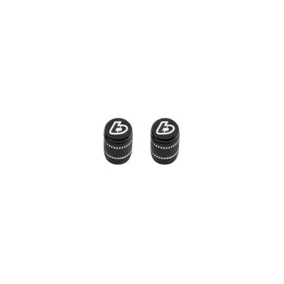 Valve Stem Cap Set, Black w/TB logo