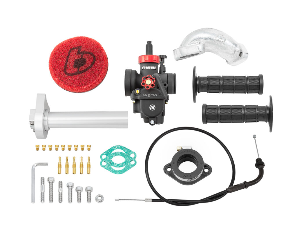 Throttle & Carb Kit, Nibbi PE24mm - Stock Head KLX110