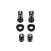 Valve stem & rim lock Cap set - Billet Black