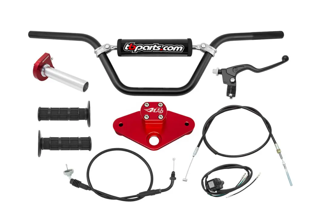 TB Handlebar & Throttle Kit, Red– Z50 1988+