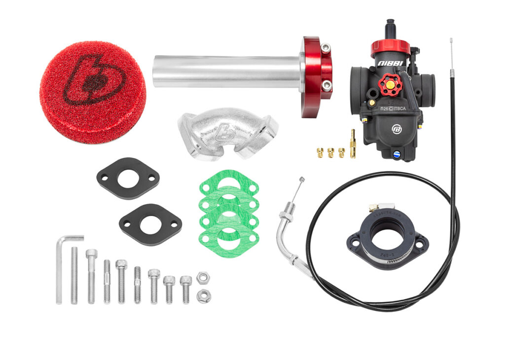 TB Carb kit, Nibbi 26, Red Billet Throttle - TTR110