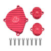 TB Billet head covers, Red w/TI hardware - KLX110 Z125
