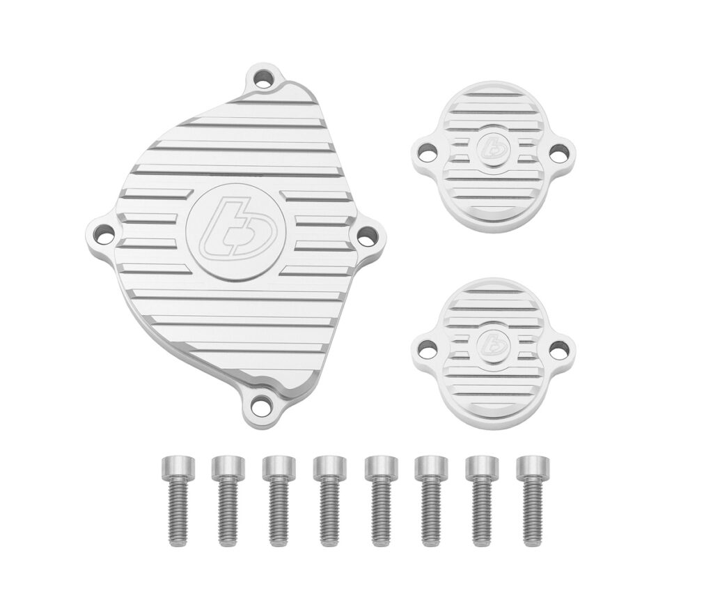 Billet head covers, Silver w/TI hardware - KLX110 Z125