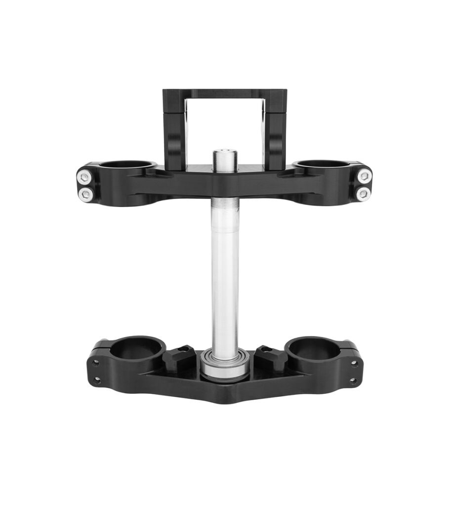 PCM Triple Clamp, Billet CNC, Black - KX85/KLX140