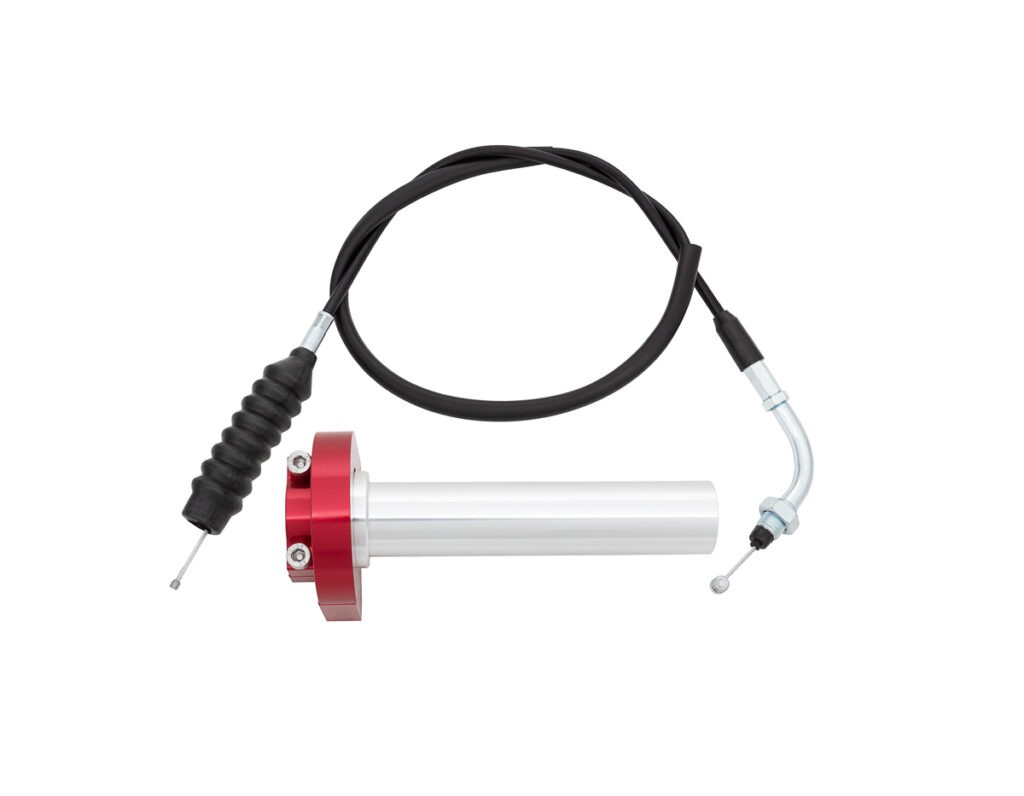 TB 1/4 turn throttle kit, Red - KLX110