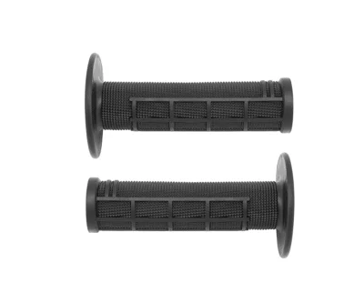 Grip Set, Motocross, Black, Half Waffle, Soft Compound - 7/8" 