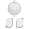 TB Head Cover Set, CNC, Silver - Grom 2014- 2021