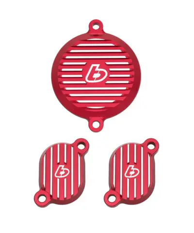 TB Head Cover Set, CNC, Red - Grom 2014- 2021