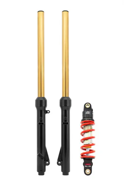 TB Forks, HD springs w/Gold TiN Coated uppers, & DNM Shock, 280mm, 300# kit – 2002-2009 KLX110