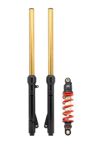 TB Forks, HD springs w/Gold TiN Coated uppers, & DNM Shock, 290mm, 315# kit – 2010+ KLX110 & KLX110L