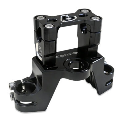 TB Top Clamp, CNC, Black - KLX110 (2010+)