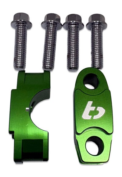 TB Handlebar Clamp , Green, CNC Billet - KLX110 & KLX140