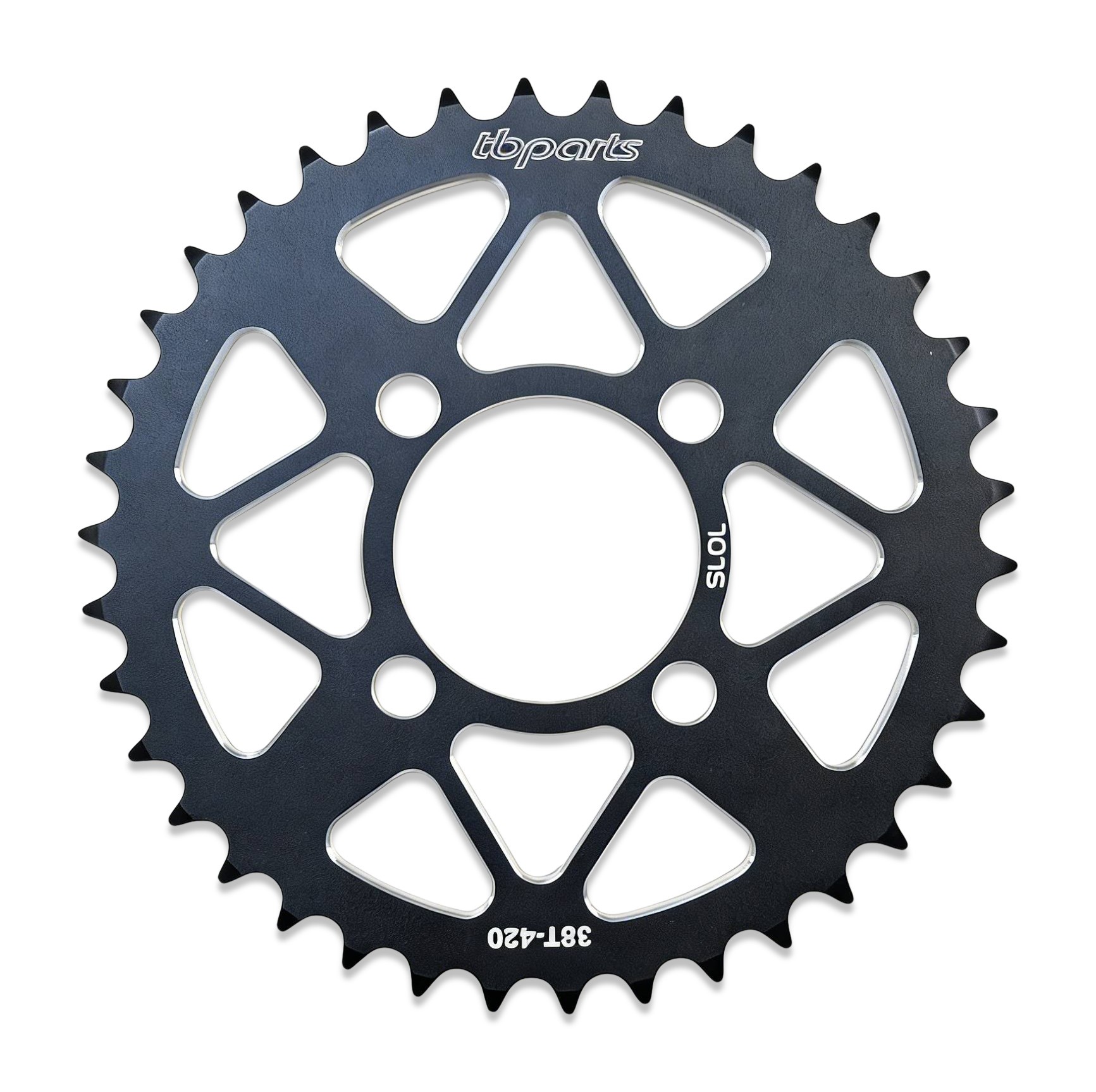 TB Rear Sprocket , 38T 7075 CNC Black - KLX110 1 TB Rear Sprocket , 38T 7075 CNC Black - KLX110