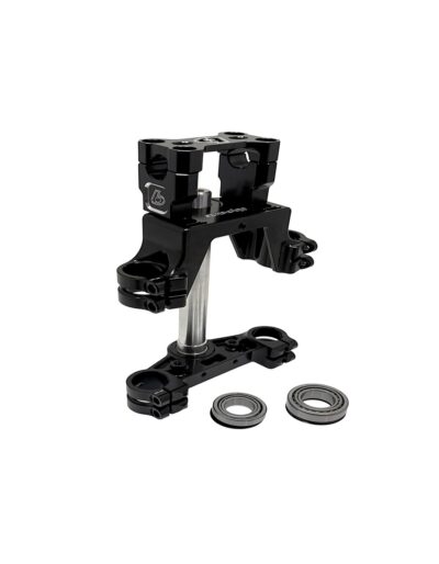 TB Black CNC Billet Triple Clamp set, with stem bearings - KLX110 [2010+]
