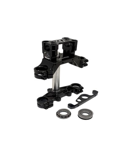 TB Black CNC Billet Triple Clamp set, with stem bearings CRF110,125 [2019+]